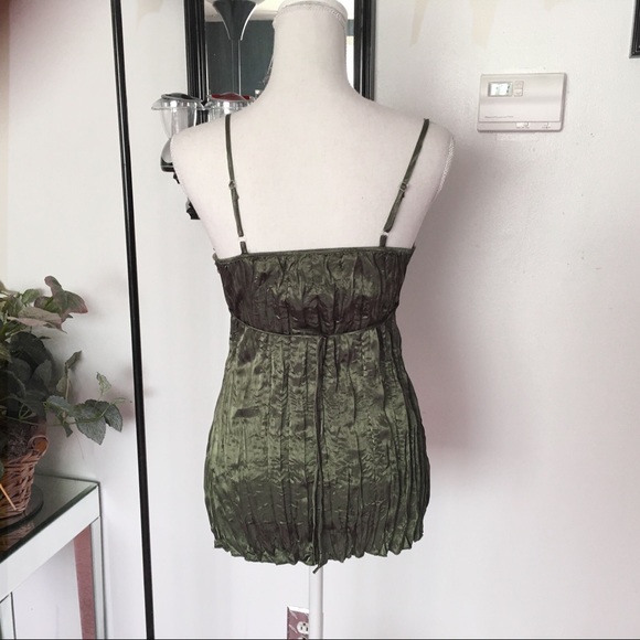 Y2K Fang Green Sleeveless Tunic Top Size Small - Picture 2 of 7